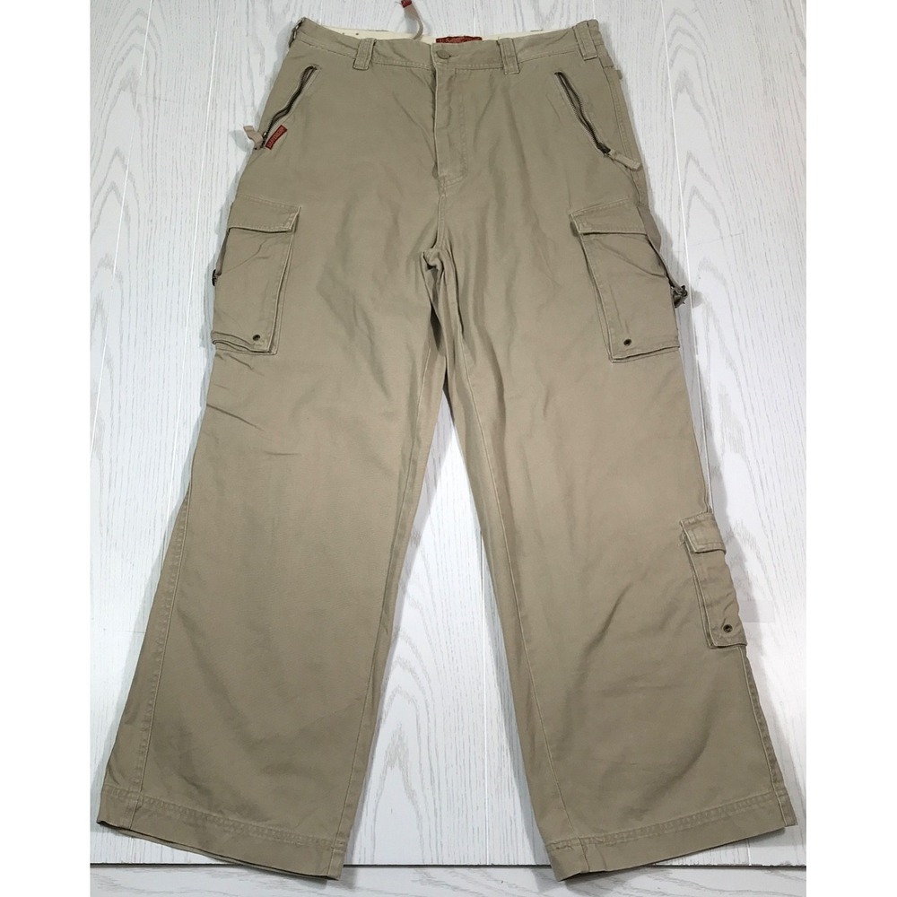 Vintage US Expedition Pants Men 36x32 Brown Baggy Cargo Paratrooper Y2k Utility